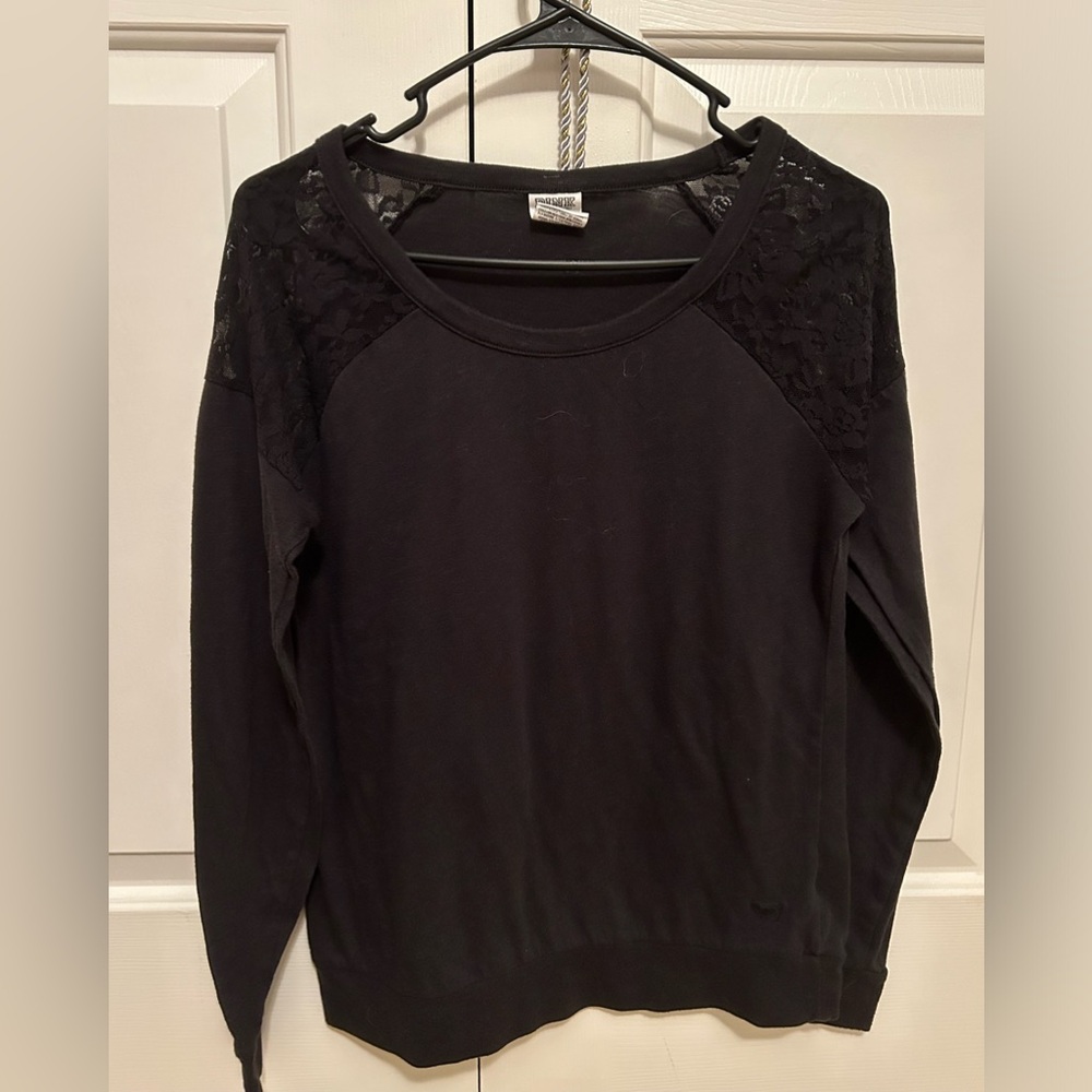 Pink Black Long Sleeve Shirt
